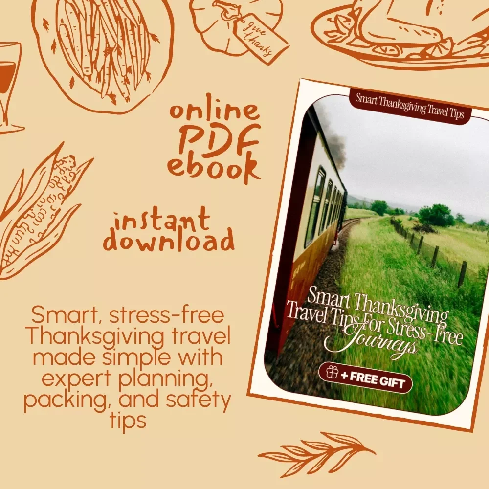 Smart Thanksgiving Travel Tips for Stress-Free Journeys | Digital Ebook Guide for Smooth Holiday Trips, Road Travel, Flights & Budget-Friendly Thanksgiving Travel Tips