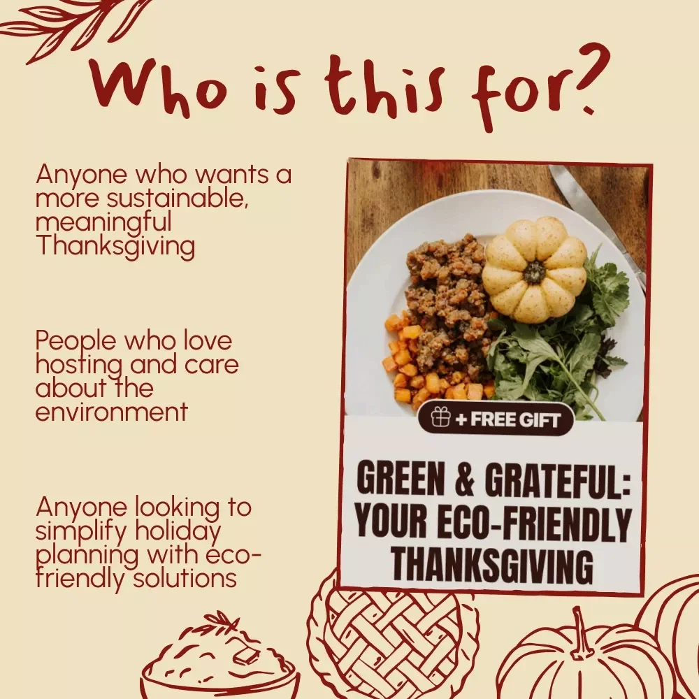 Green & Grateful: Your Eco-Friendly Thanksgiving | Sustainable Holiday Guide | Zero Waste Feast & Green Living eBook | Digital Download