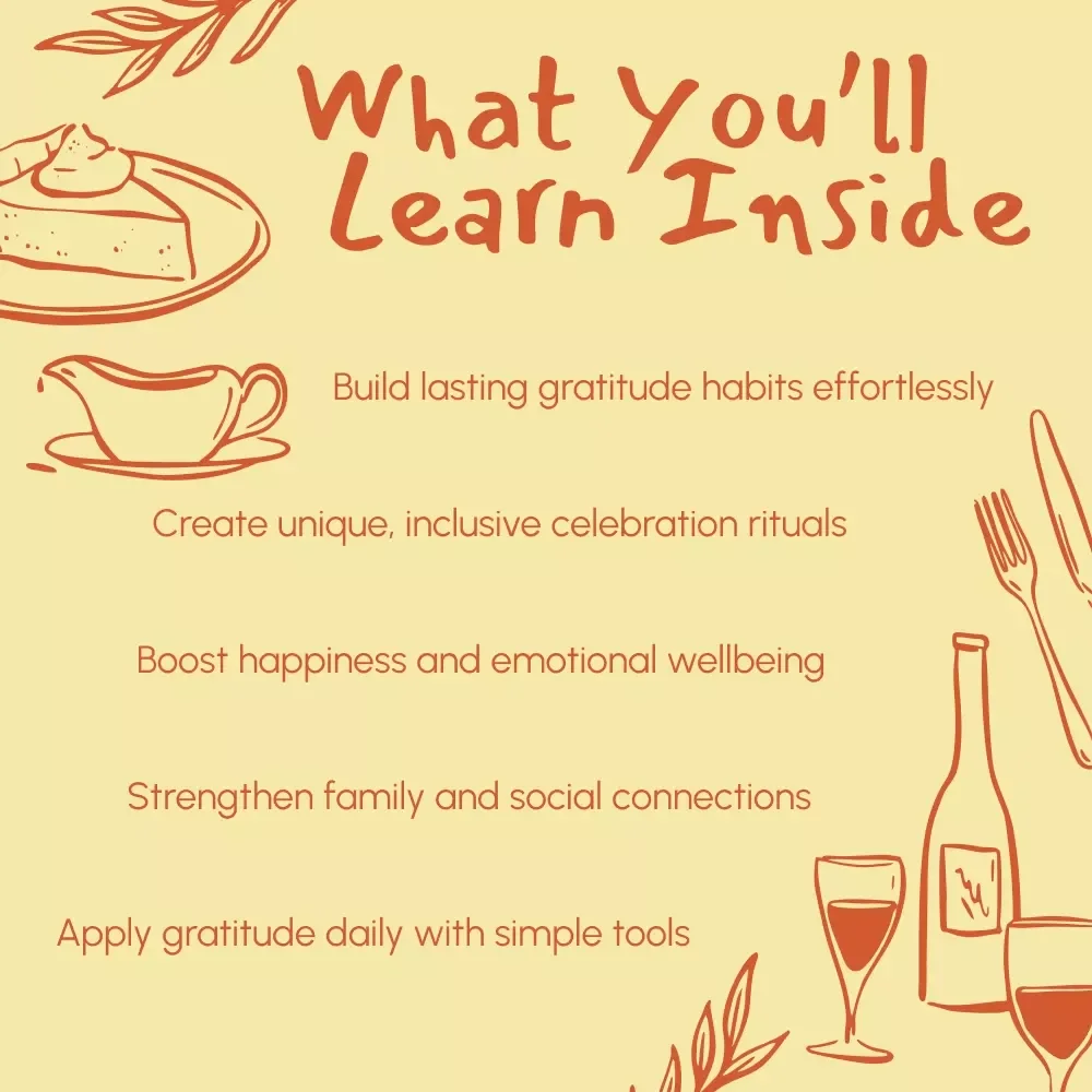 Simple Ways to Celebrate Thanks | Gratitude eBook | Non-Religious Thanksgiving Guide | Mindful Living & Self Growth Digital Download