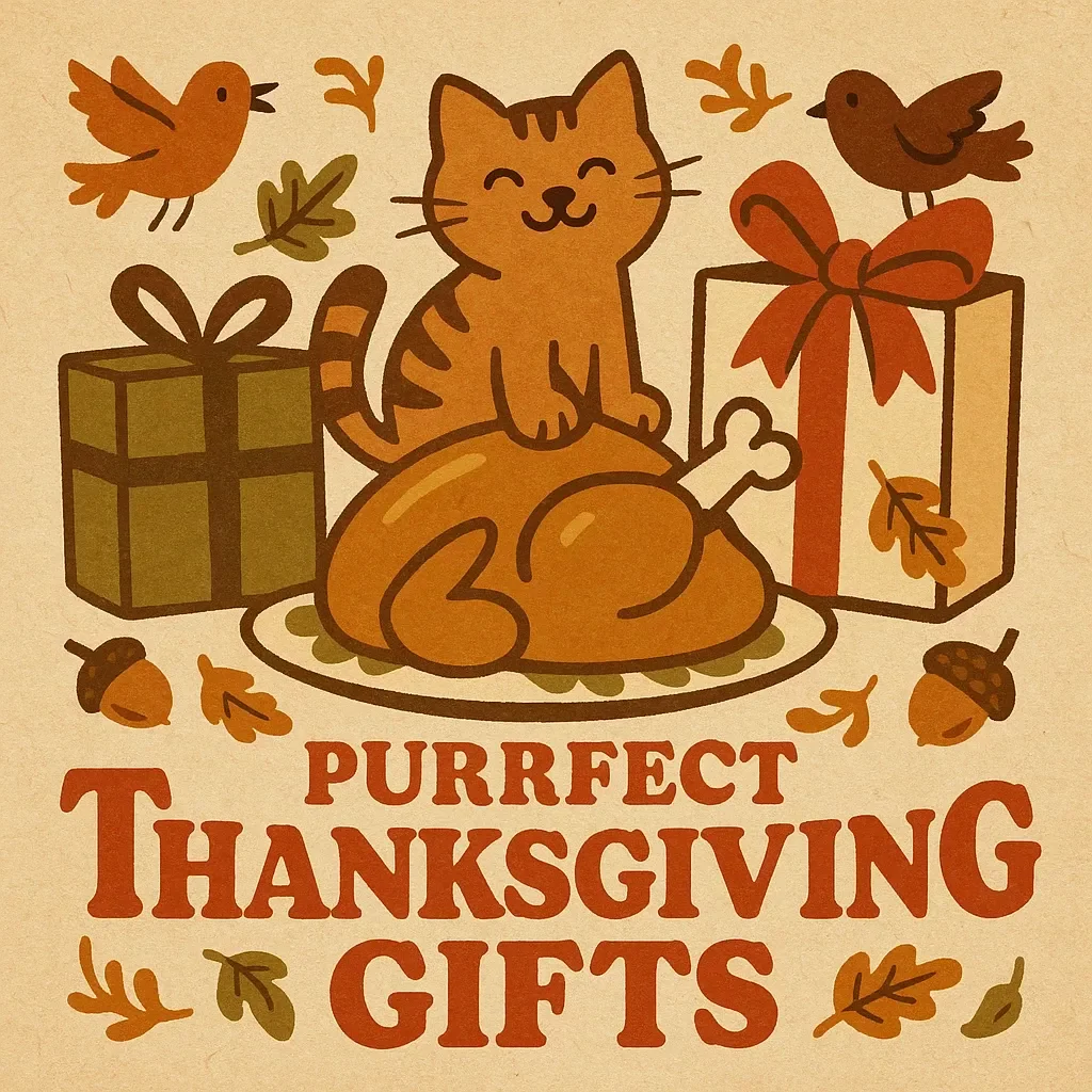 Purrfect Thanksgiving Gifts | Cat Lover Digital Guide | Cat Treats, Toys & AI Gift Planning Prompts for Pet Owners | Printable eBook & Checklist for Thanksgiving