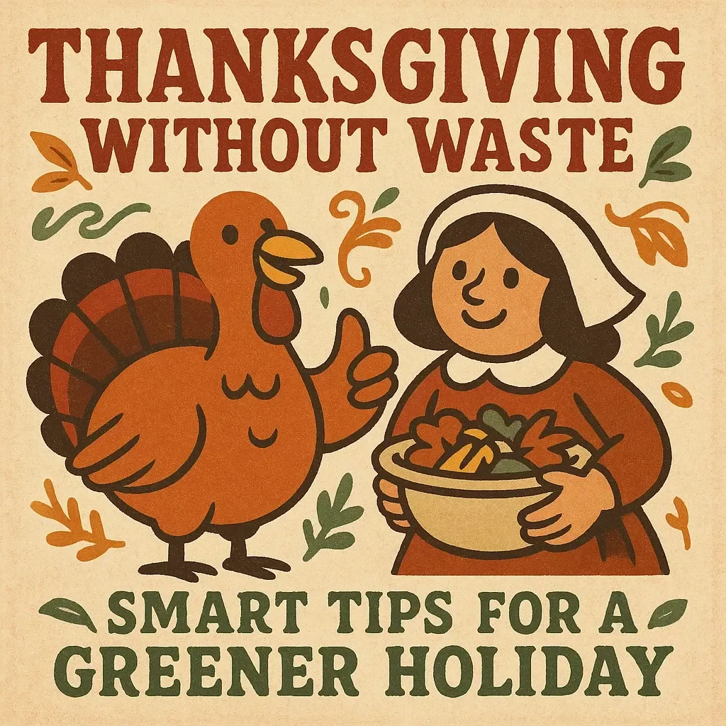 Thanksgiving Without Waste: Smart Tips for a Greener Holiday | Eco-Friendly eBook Guide | Zero-Waste Thanksgiving Planner | Sustainable Holiday Checklist | Digital Download