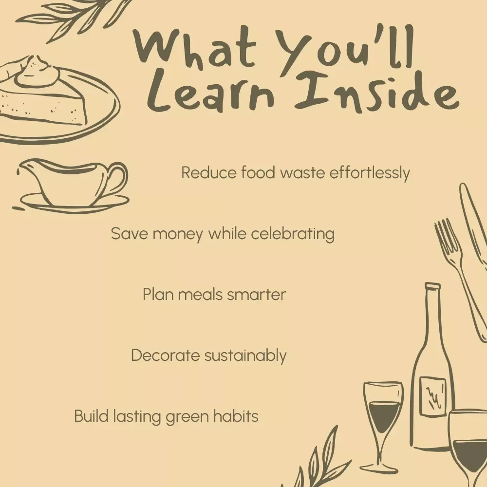 Thanksgiving Without Waste: Smart Tips for a Greener Holiday | Eco-Friendly eBook Guide | Zero-Waste Thanksgiving Planner | Sustainable Holiday Checklist | Digital Download