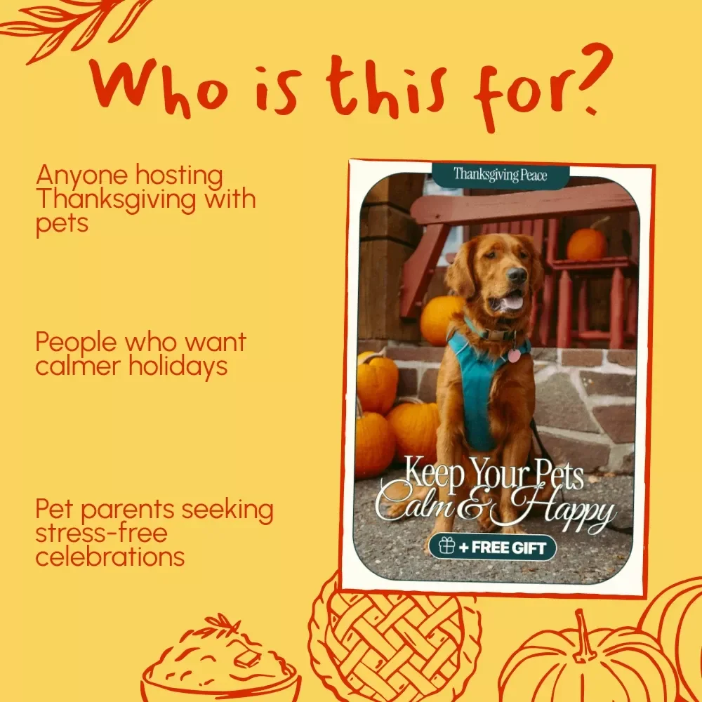 Thanksgiving Peace: Keep Your Pets Calm & Happy | eBook Guide for Pet Owners | Holiday Pet Anxiety Tips | Digital Download