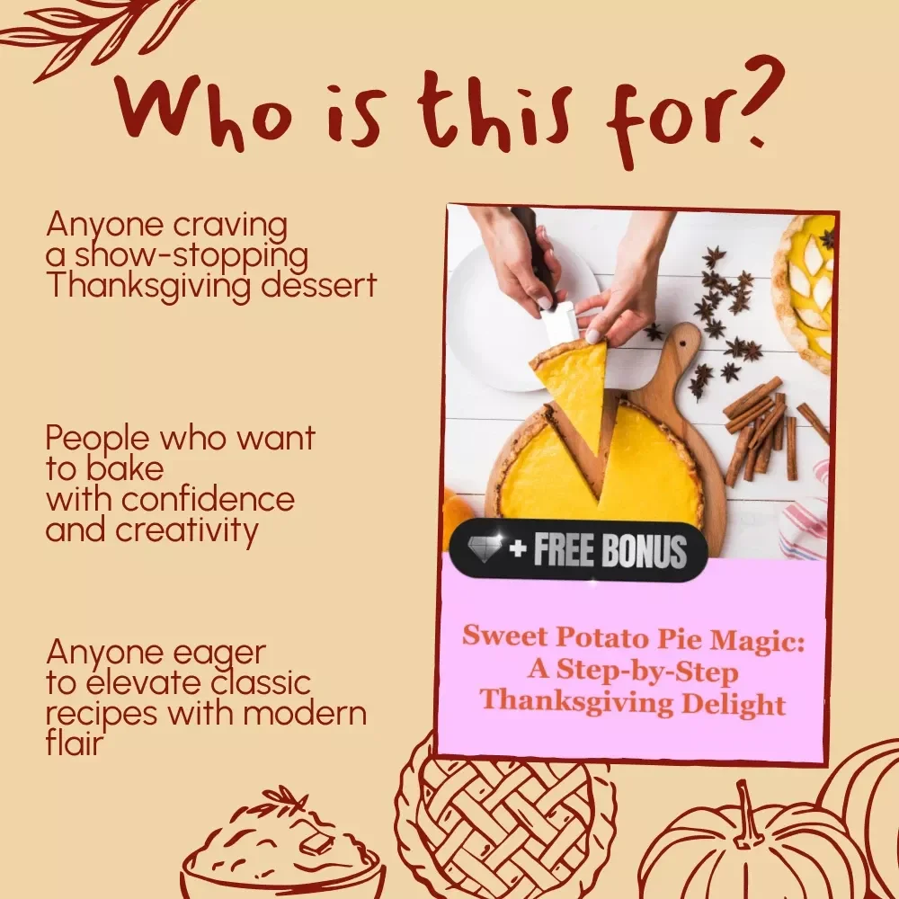 Sweet Potato Pie Magic: A Step-by-Step Thanksgiving Delight | Digital Baking Guide, Printable Sweet Potato Pie Recipe eBook, Holiday Dessert Tutorial