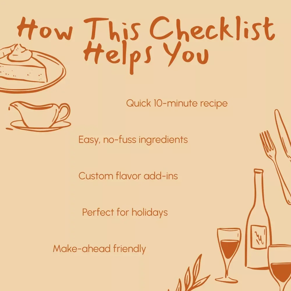 Quick Cranberry Sauce Checklist | Instant Download | Holiday Cooking Guide | Quick Cranberry Sauce Recipe Made Simple