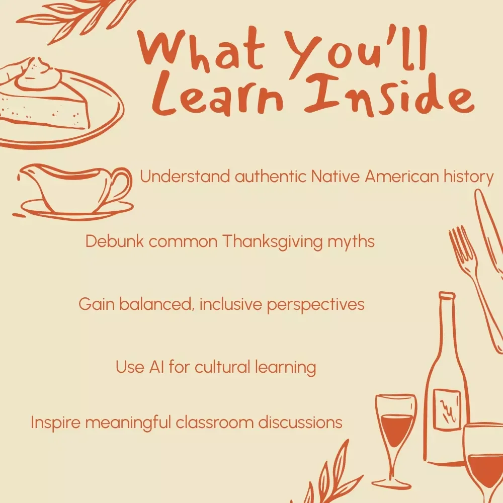 The Wampanoag at the First Thanksgiving | Native American History eBook | Indigenous Culture Guide | Digital Download Educational Resource