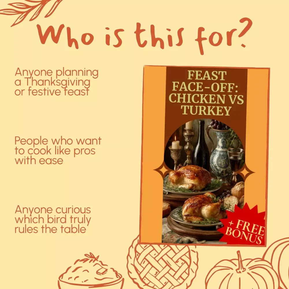 Feast Face-Off: Chicken vs Turkey | Ultimate Roast Chicken vs Turkey for Thanksgiving Guide | Flavor, Texture & Cooking Tips Digital Download