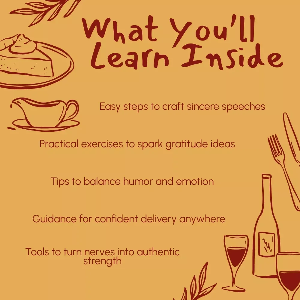 Heartfelt Thanksgiving Speeches — Ebook Guide to the Best Way to Give a Sincere Thanksgiving Speech