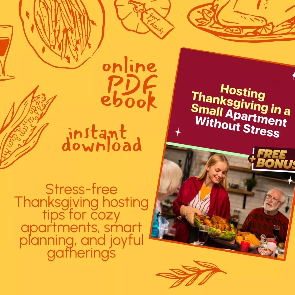 Hosting Thanksgiving in a Small Apartment Without Stress | Digital eBook Guide for Small Space Entertaining | How to Host Thanksgiving in a Small Apartment