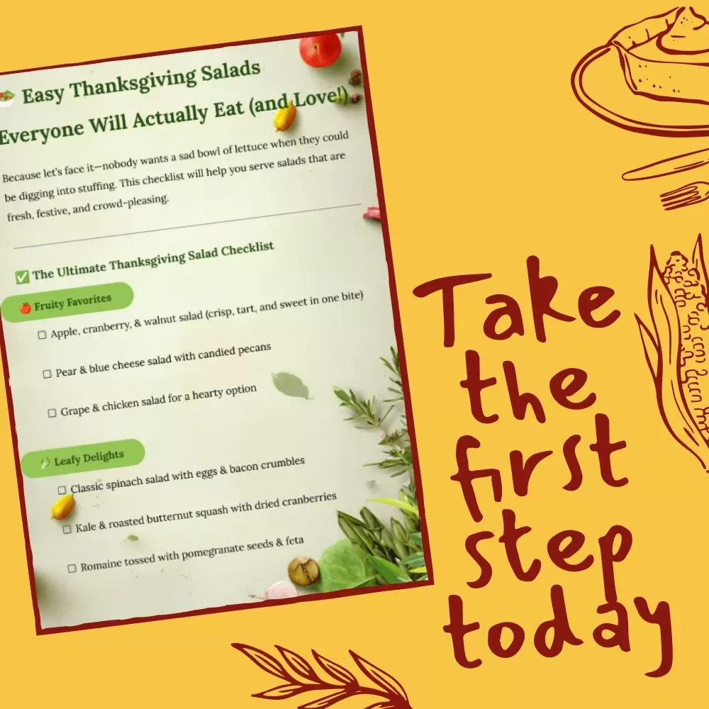 Easy Thanksgiving Salads Everyone Will Actually Eat (and Love) - Thanksgiving Salad Ideas eBook & Checklist for a Crowd-Pleasing Feast