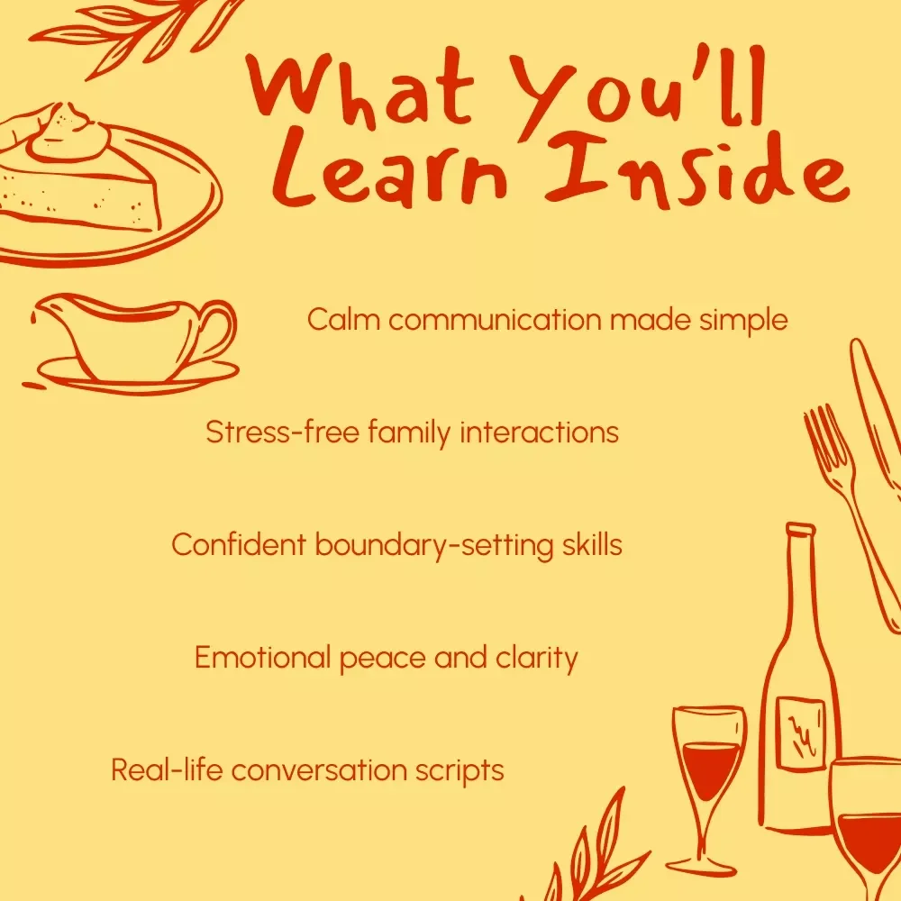 Mastering Family Boundaries This Thanksgiving | Digital Guide on How to Set Boundaries with Family at Thanksgiving | Self-Growth eBook, Holiday Wellness, Peaceful Gatherings Toolkit