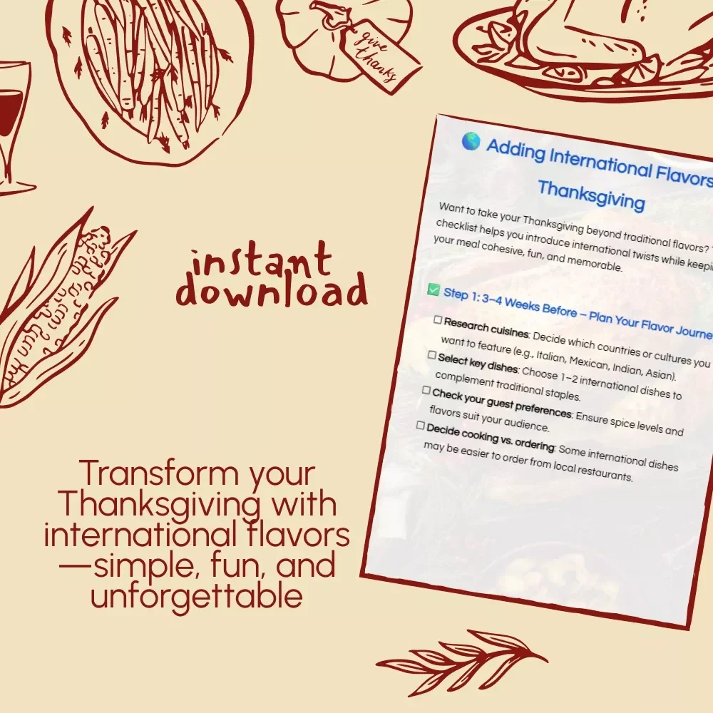 Adding International Flavors to Thanksgiving: A Fun & Memorable Thanksgiving Menu Guide with International Twists