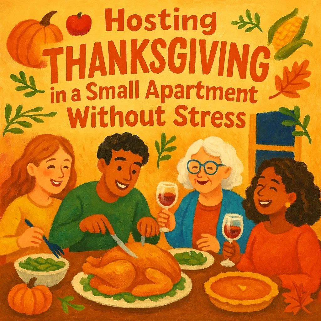 Hosting Thanksgiving in a Small Apartment Without Stress | Digital eBook Guide for Small Space Entertaining | How to Host Thanksgiving in a Small Apartment