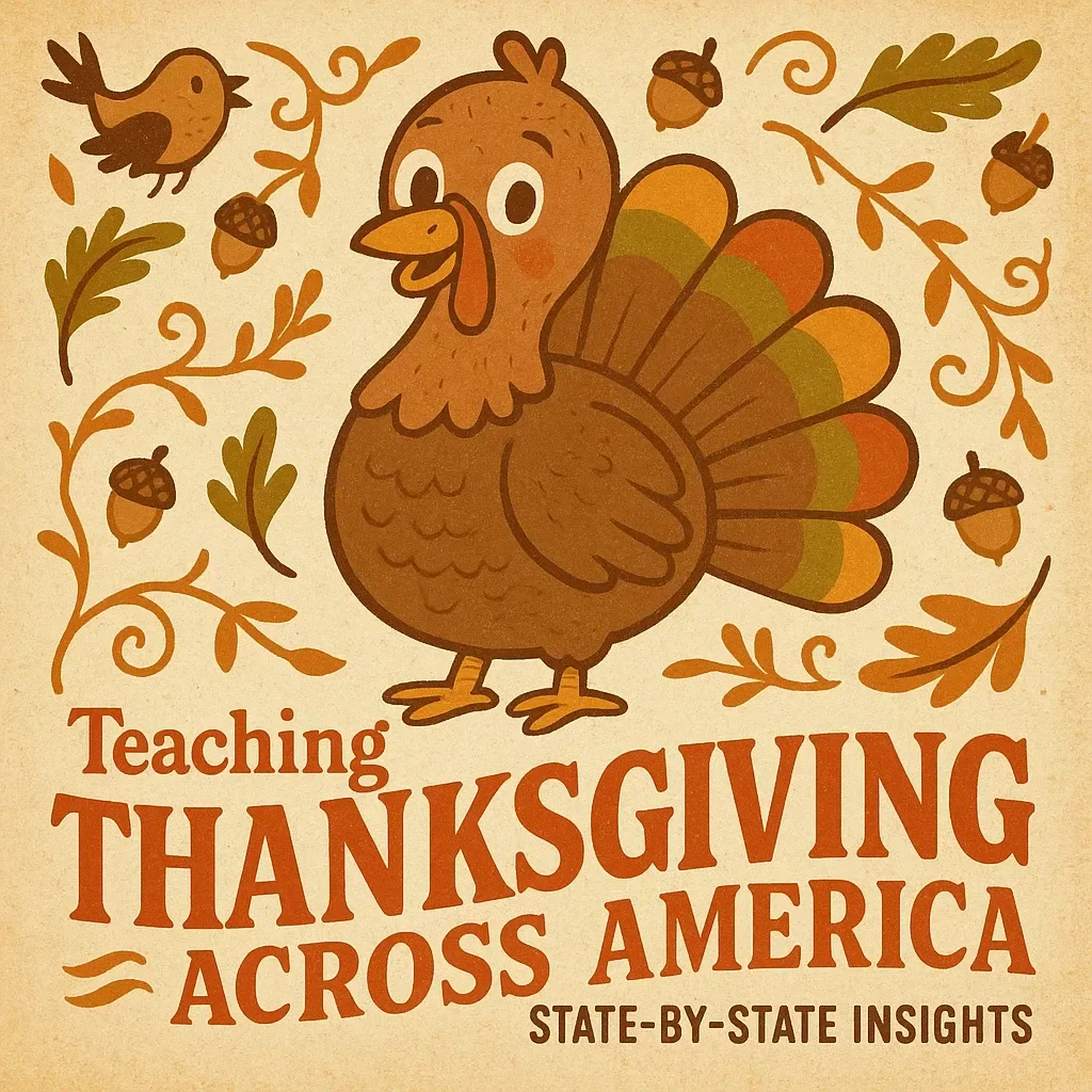 Teaching Thanksgiving Across America: State-by-State Insights | Thanksgiving Curriculum Checklist for Teachers | Inclusive History Education Resource | Digital Download