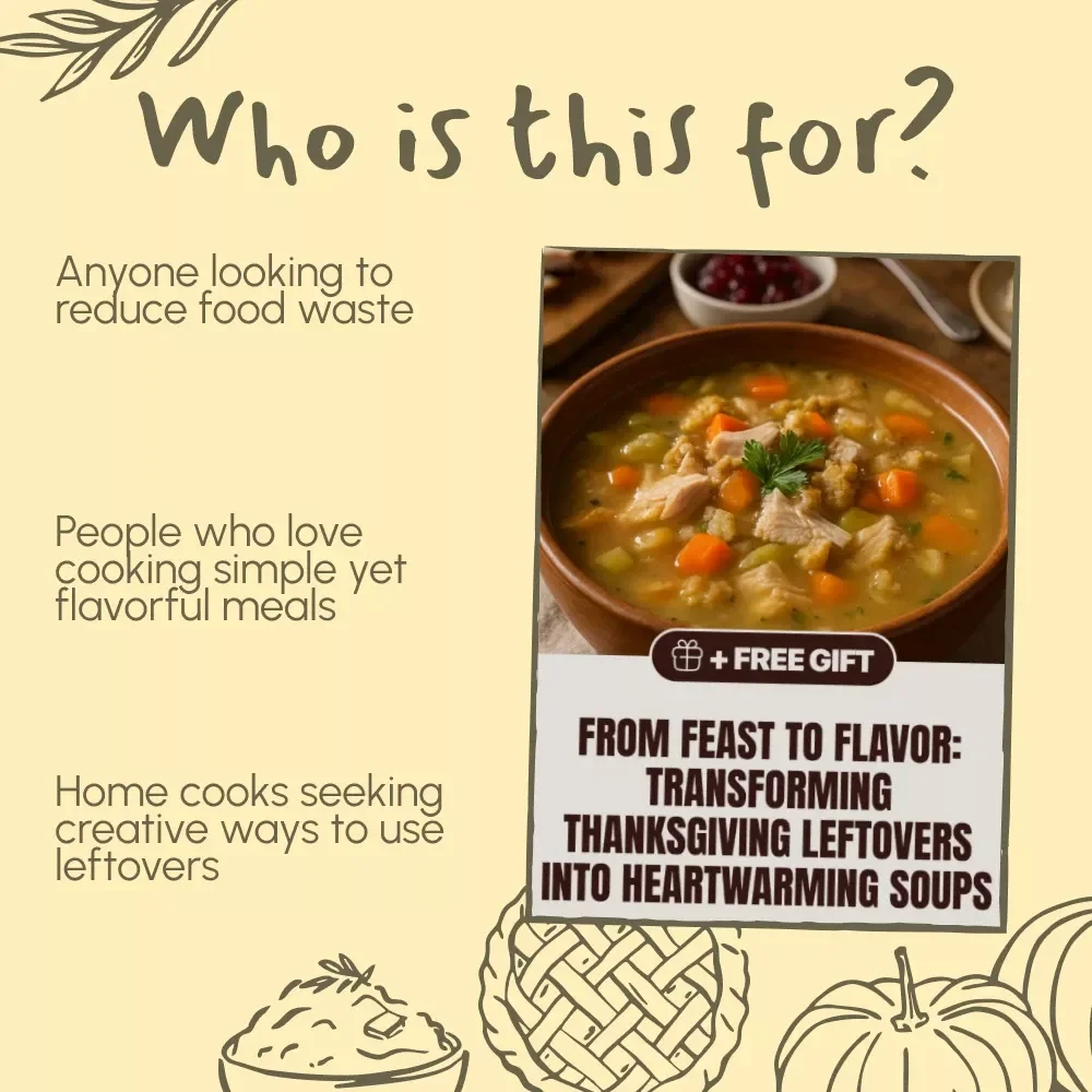 From Feast to Flavor: Transforming Thanksgiving Leftovers into Heartwarming Soups - eBook Guide & Recipes