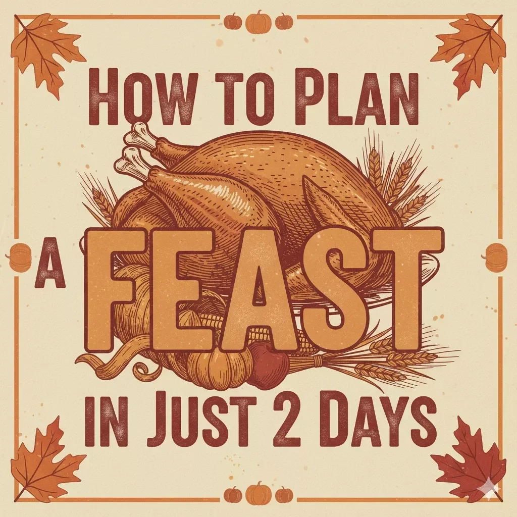 How to Plan a Feast in Just 2 Days | Holiday Dinner Planner eBook | Quick Hosting Guide for Busy Home Cooks | 2-Day Menu Planning, Shopping & Prep Checklist | AI-Powered Party Planning Tips