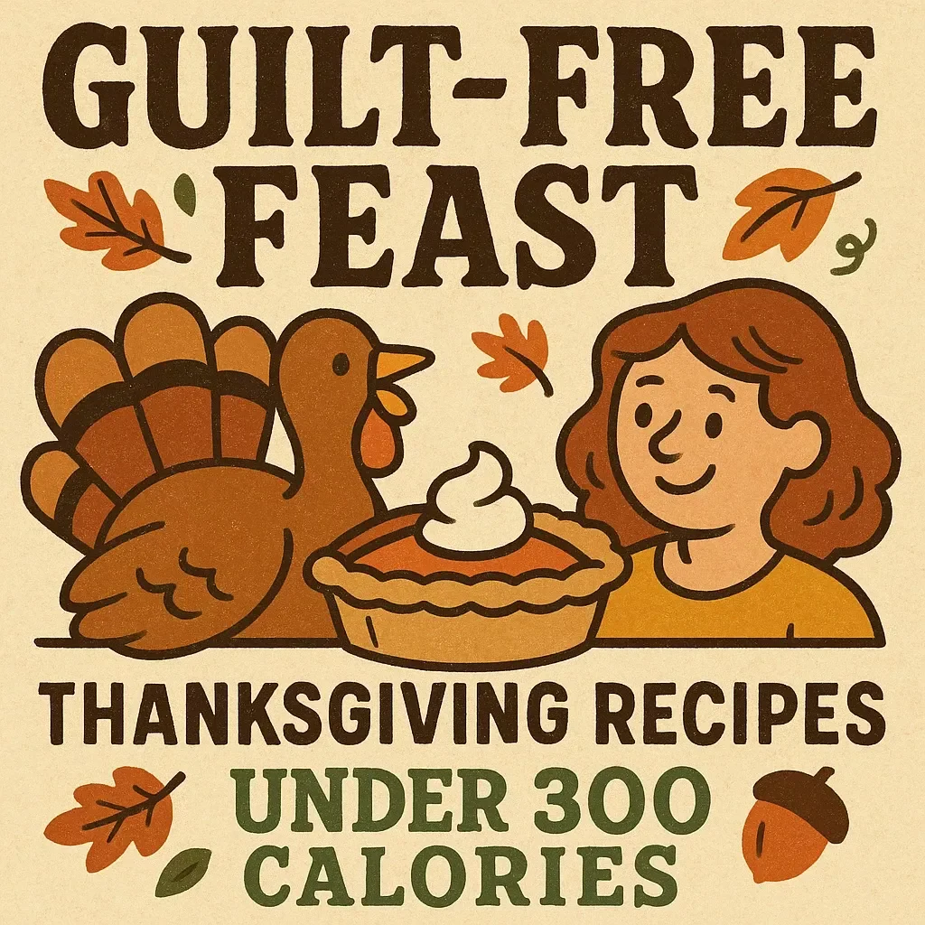 Guilt-Free Feast: Thanksgiving Recipes Under 300 Calories | Healthy Thanksgiving eBook | Low-Cal Holiday Menu Guide | Digital Download Cookbook