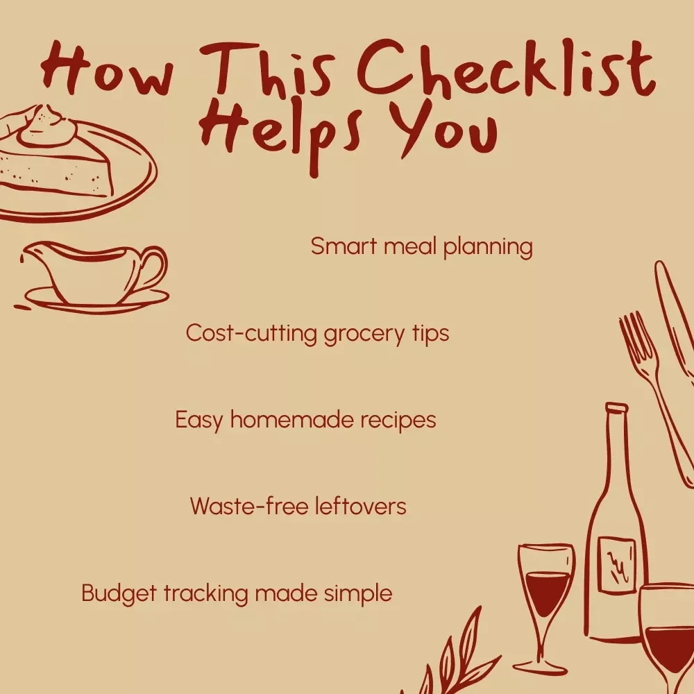 Thanksgiving Feast on a Budget Checklist | Printable Digital Download | How to Cut Grocery Costs for Thanksgiving Dinner | Budget-Friendly Holiday Meal Planner