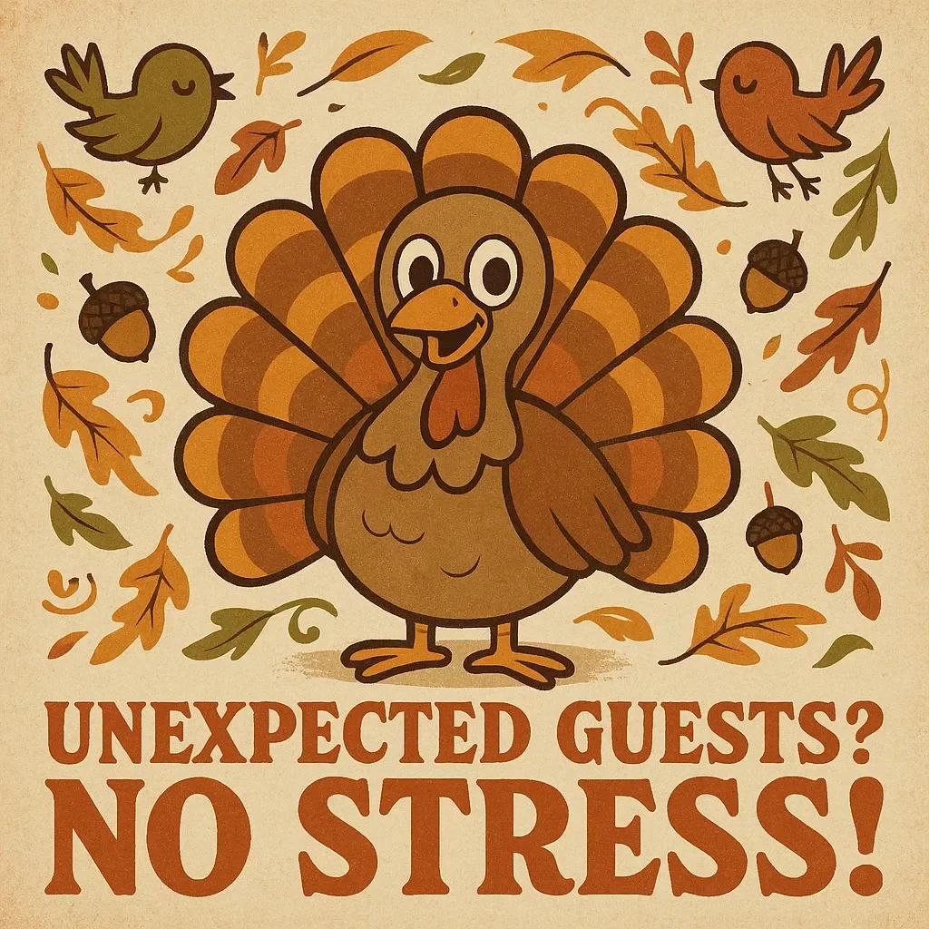 Unexpected Guests? No Stress! | Printable Checklist for What to Do If Relatives Bring Guests Unexpectedly | Instant Digital Download