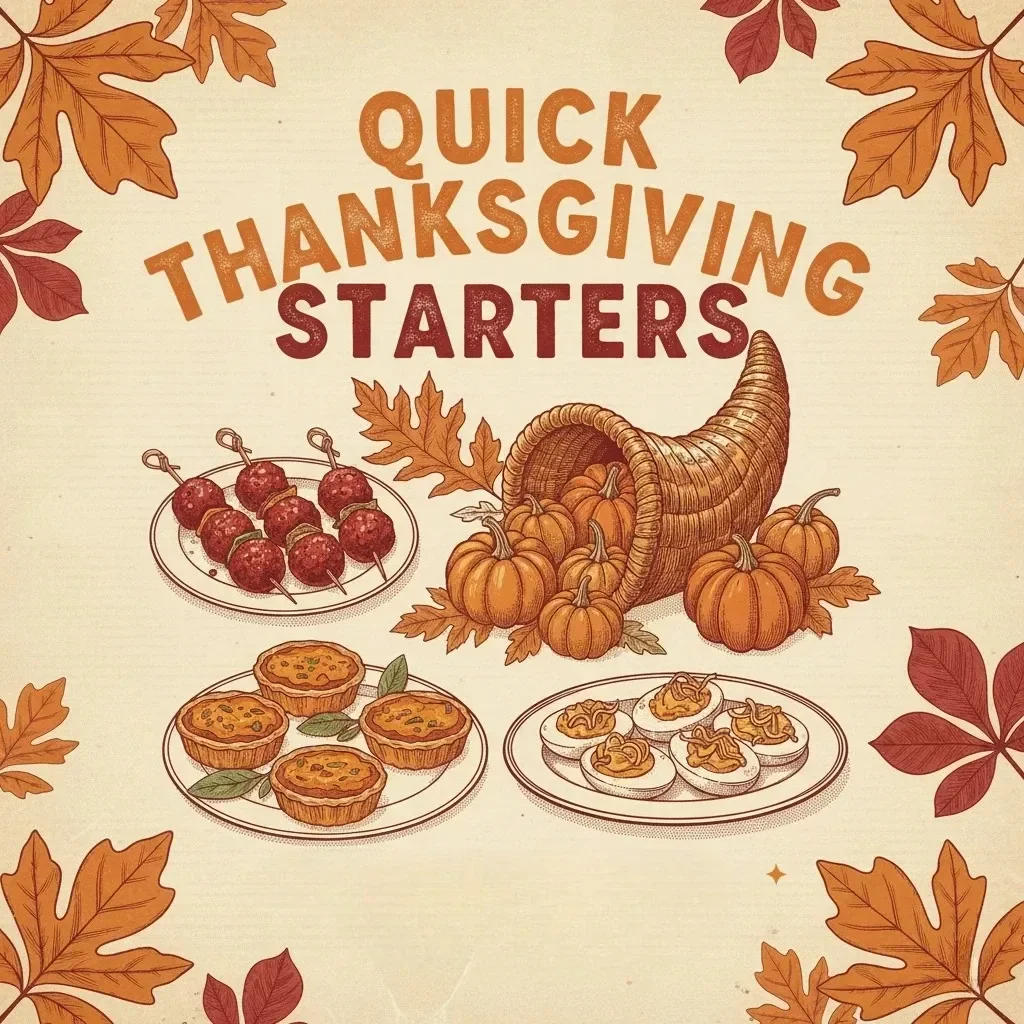 Quick Thanksgiving Starters: Delightful Appetizers for a Stress-Free Holiday | Instant Download eBook, Quick Holiday Recipes, AI-Powered Thanksgiving Guide