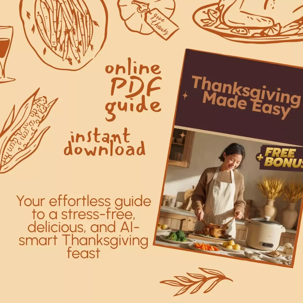 Thanksgiving Made Easy | Easy Thanksgiving Menu Ideas for Beginners | Digital Holiday Cooking Guide & Printable Menu Planner