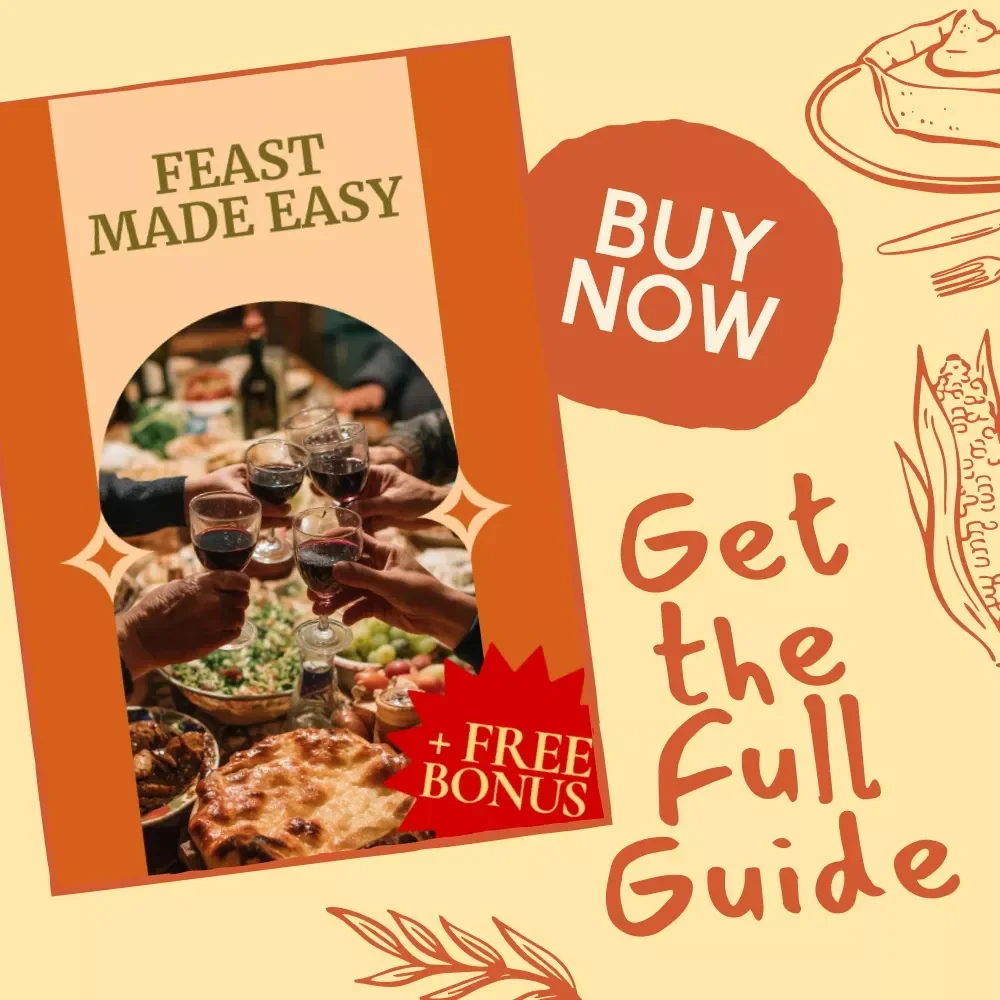 Feast Made Easy | Thanksgiving Menu Planning Guide | How to Plan a Simple Thanksgiving Menu | AI Recipe & Cooking Assistant | Printable Digital Download