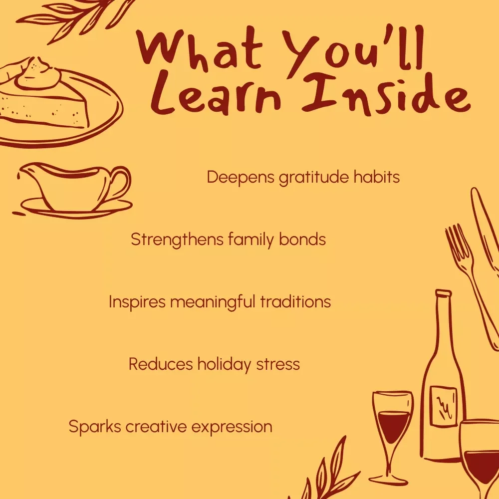 Grateful Hearts, Joyful Tables | A Thanksgiving Guide to Meaningful Gratitude & Celebration | Digital Download for Families, Journals & Creative Traditions