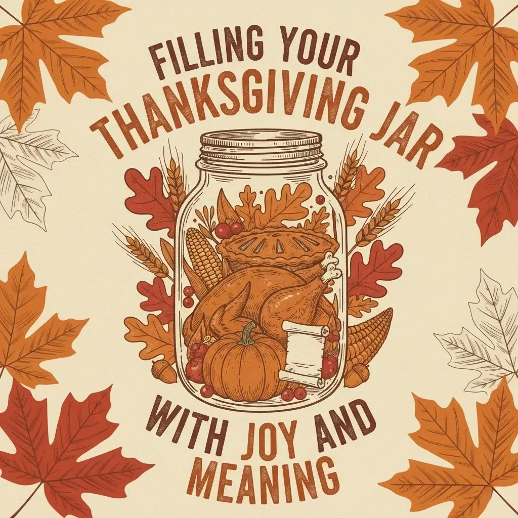 Filling Your Thanksgiving Jar with Joy and Meaning | Gratitude eBook Guide for Families | Digital Download for What to Write in a Thanksgiving Gratitude Jar | Printable PDF for Daily Thankfulness Practice