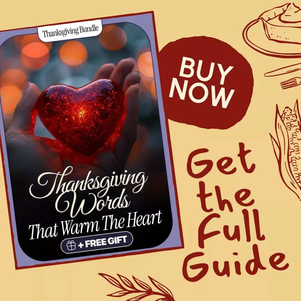 Thanksgiving Words That Warm the Heart Guide | What to Say at Thanksgiving When You’re Hosting | Digital Download