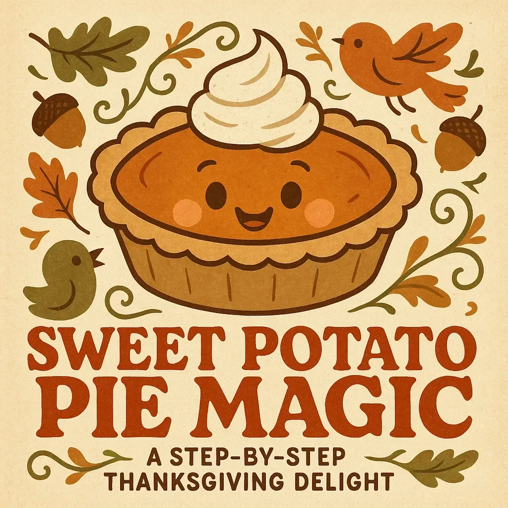 Sweet Potato Pie Magic: A Step-by-Step Thanksgiving Delight | Digital Baking Guide, Printable Sweet Potato Pie Recipe eBook, Holiday Dessert Tutorial
