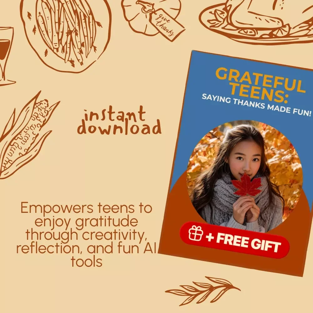 Grateful Teens: Saying Thanks Made Fun! | A Fun Guide on How to Teach Teens to Say Thanks at Thanksgiving | Printable eBook & Digital Download for Parents, Teachers & Families