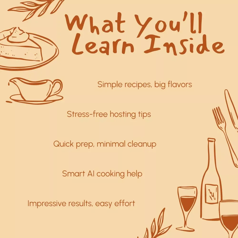 Thanksgiving Made Easy | Easy Thanksgiving Menu Ideas for Beginners | Digital Holiday Cooking Guide & Printable Menu Planner