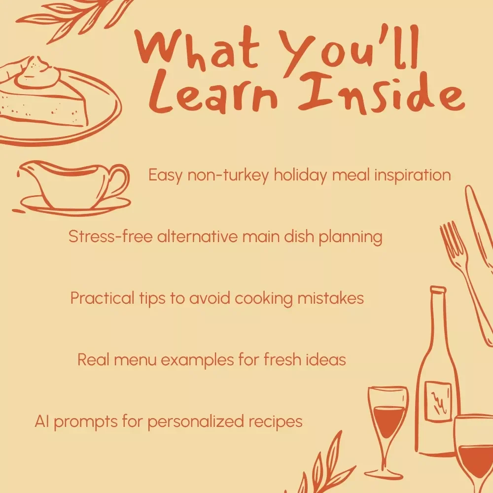 What to Serve Besides Turkey for Thanksgiving | Holiday Digital Guide for Non-Turkey Main Dishes, Alternatives, and AI-Powered Menu Ideas
