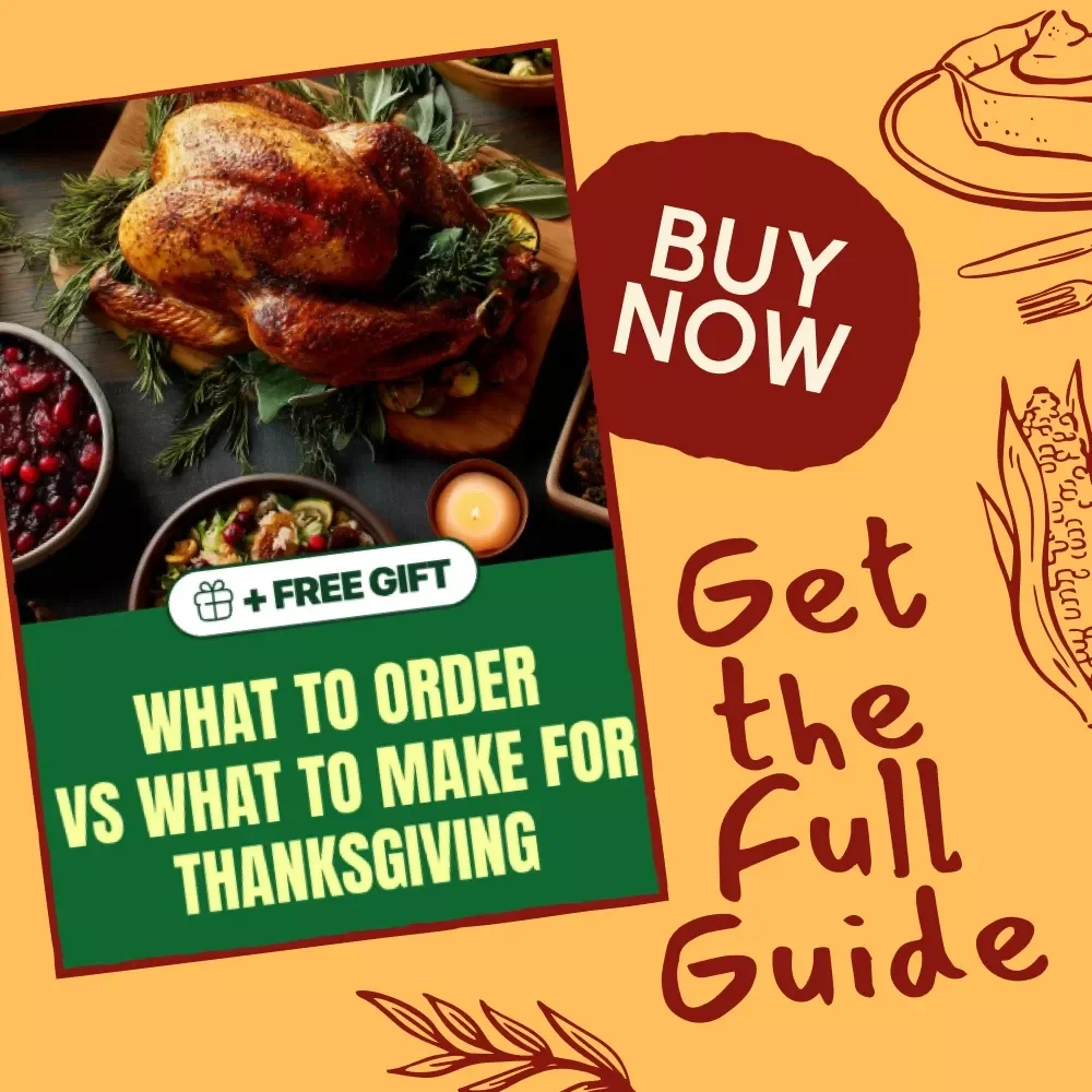 What to Order vs What to Make for Thanksgiving | Printable Holiday Meal Planning Guide | AI Menu Planning Tips | Stress-Free Hosting eBook | Thanksgiving Checklist Download