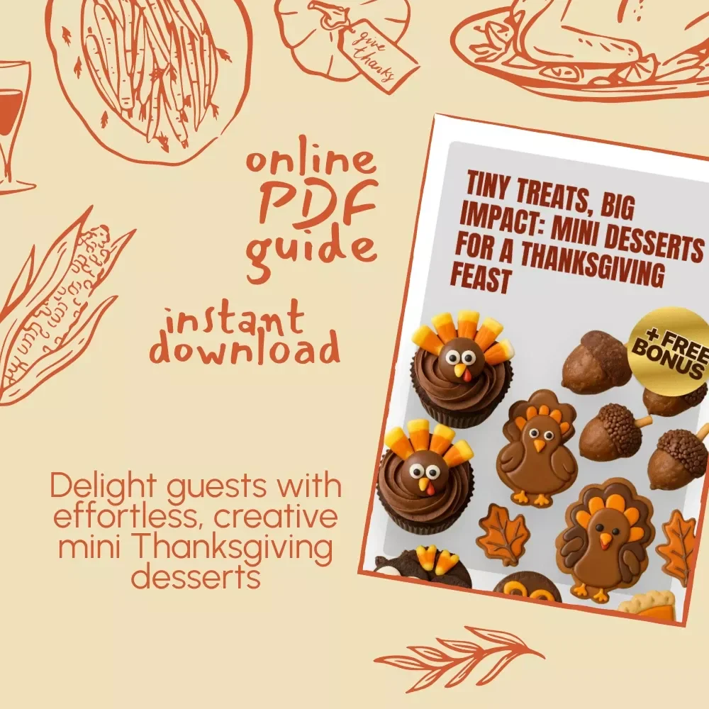Tiny Treats, Big Impact: Mini Desserts for a Thanksgiving Feast | Digital Download Guide on How to Make Mini Desserts for Thanksgiving Table | eBook, Printable Baking Resource for Entertaining