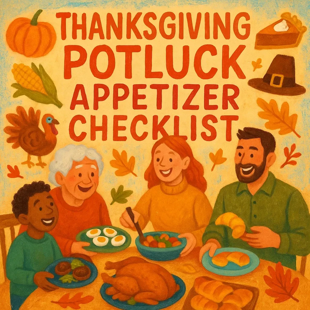 Thanksgiving Potluck Appetizer Checklist - Must-Have Guide for Stress-Free Holiday Gatherings