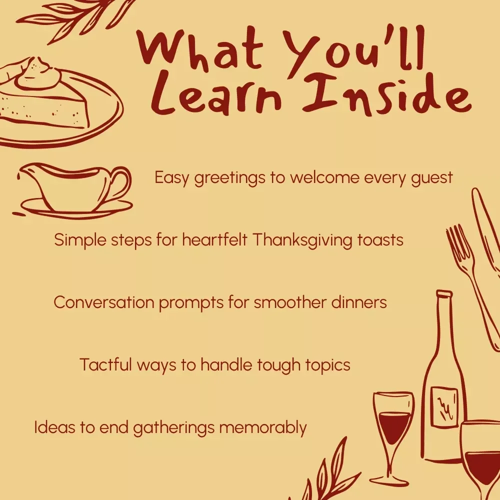 Thanksgiving Words That Warm the Heart Guide | What to Say at Thanksgiving When You’re Hosting | Digital Download