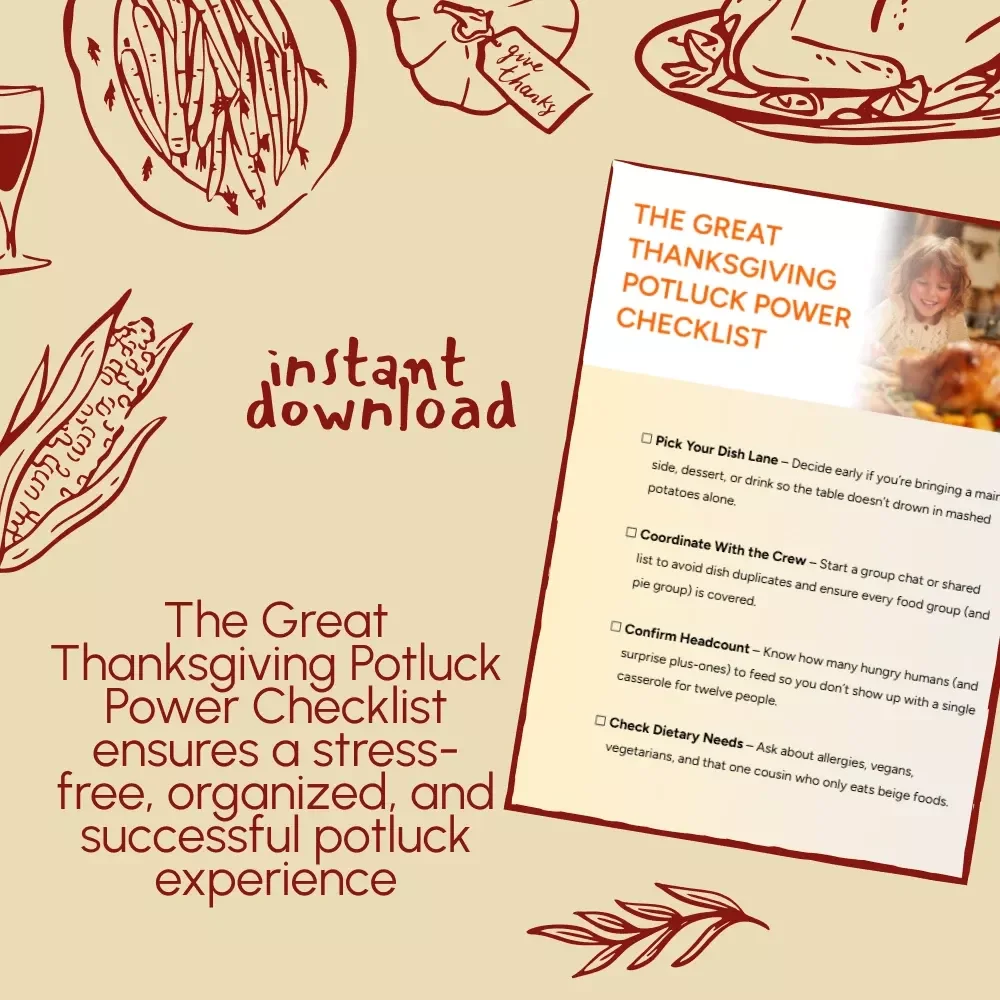 The Great Thanksgiving Potluck Power Checklist - Ultimate Guide for Stress-Free, Delicious Thanksgiving Potlucks