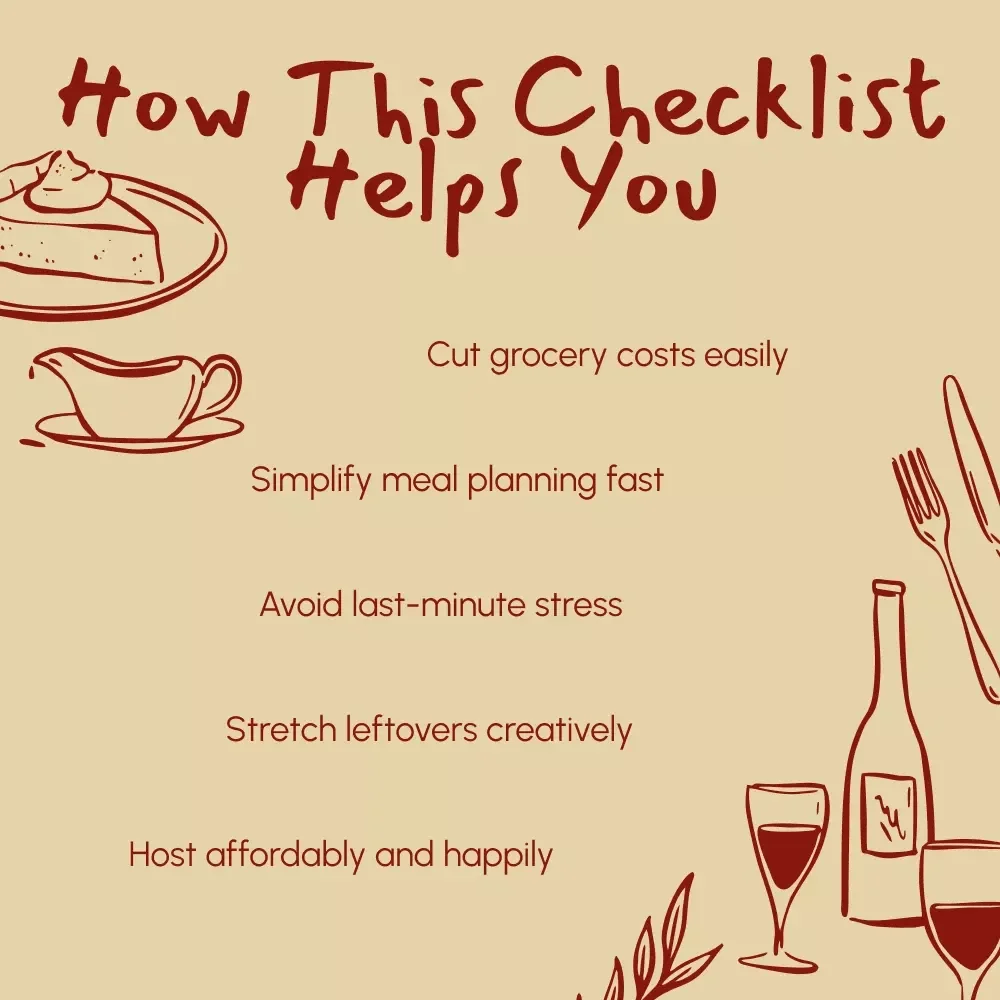 Feast Smart: Thanksgiving on a Budget Checklist | Printable Holiday Planning Guide | How to Create a Thanksgiving Menu on a Budget | Digital Download
