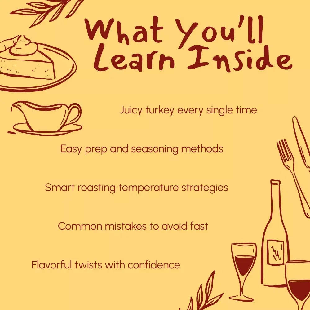 Juicy & Golden: The Smart Guide to Roasting Turkey Without Drying It | Digital eBook | Best Way to Roast Turkey Without Drying It | Thanksgiving Cooking Tips & Techniques
