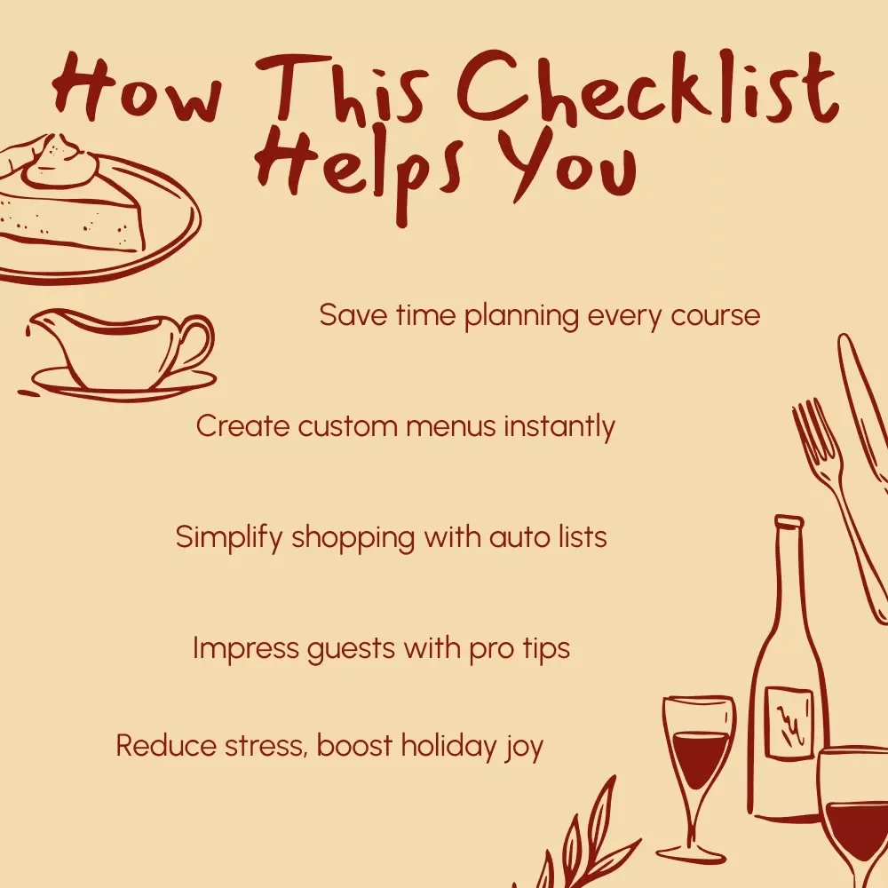 ChatGPT Thanksgiving Meal Plan Checklist: Ask Like a Pro & Feast Like a King! | Best Way to Ask ChatGPT for Thanksgiving Meal Plan | Digital Download Holiday Planner