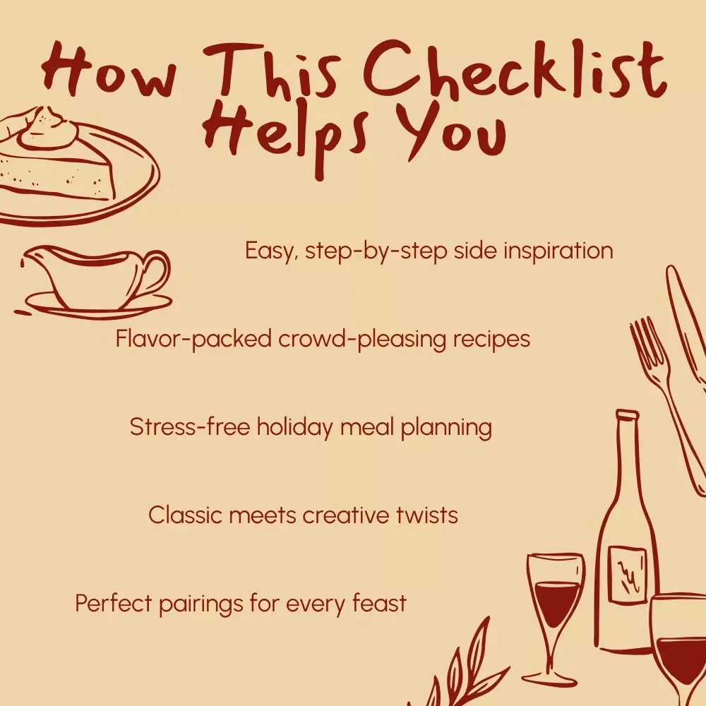 The Ultimate Thanksgiving Side Dish Checklist: Make Your Feast Legendary | Printable Holiday Cooking Guide | Traditional Thanksgiving Side Dishes eBook Download