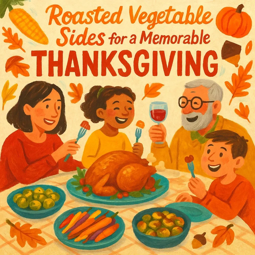 Roasted Vegetable Sides for a Memorable Thanksgiving | Holiday eBook with Easy Roasted Vegetable Side Dishes for Thanksgiving | Printable Digital Download for Home Cooks
