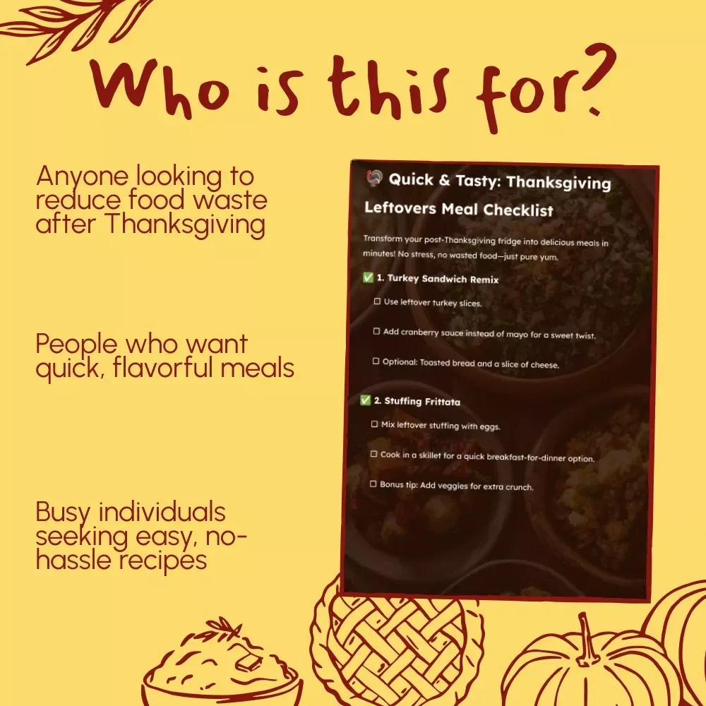 Quick & Tasty: Thanksgiving Leftovers Meal Checklist - Simple & Delicious Recipes for Leftover Turkey, Stuffing & More