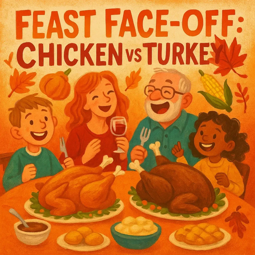 Feast Face-Off: Chicken vs Turkey | Ultimate Roast Chicken vs Turkey for Thanksgiving Guide | Flavor, Texture & Cooking Tips Digital Download