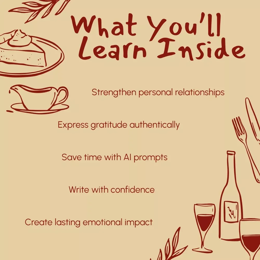 Grateful Words: Your Thanksgiving Letter Guide | How to Write a Letter of Thanks to Someone at Thanksgiving | Digital Gratitude Writing eBook & Printable Guide