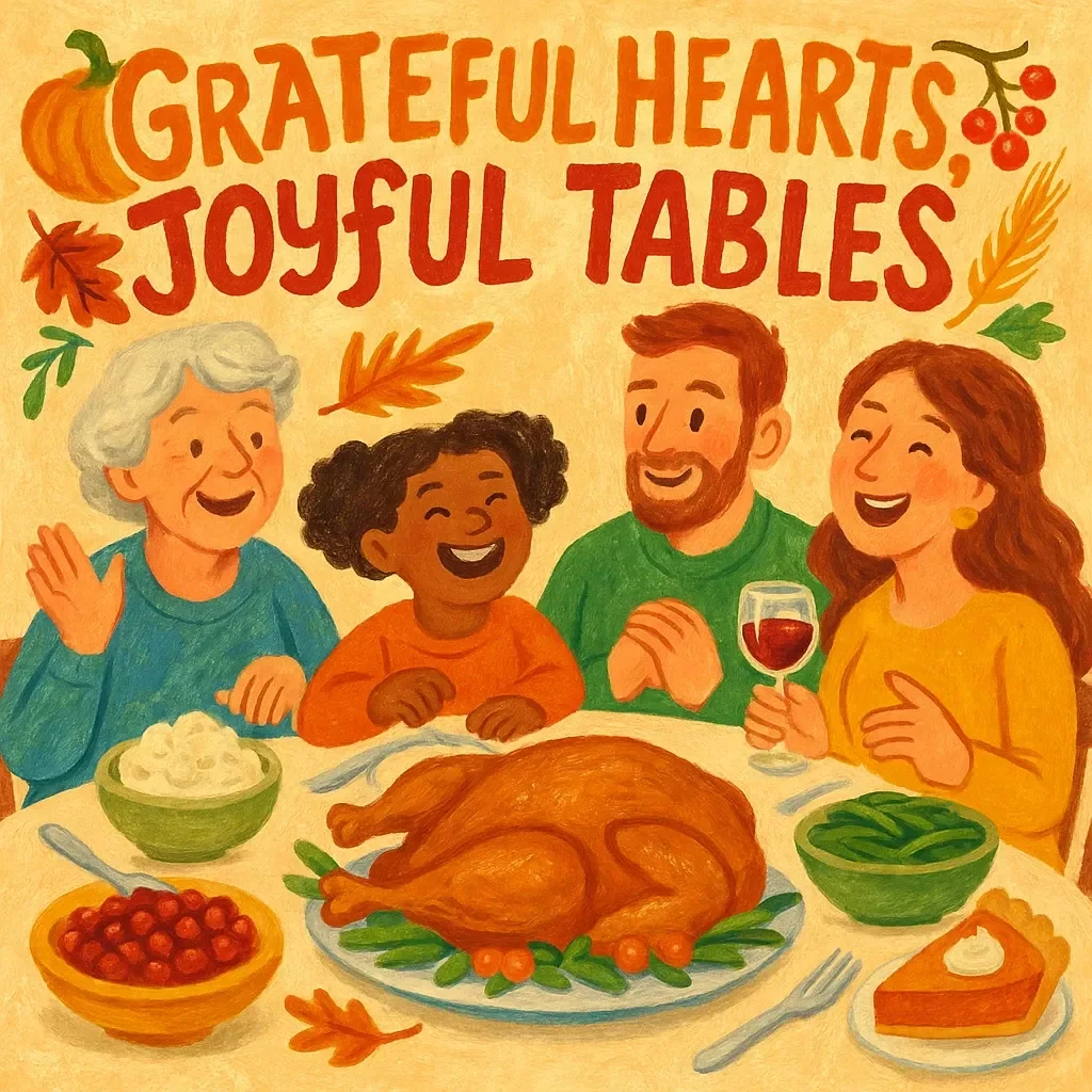 Grateful Hearts, Joyful Tables | A Thanksgiving Guide to Meaningful Gratitude & Celebration | Digital Download for Families, Journals & Creative Traditions