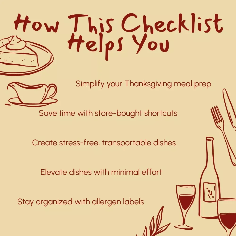 Grab-and-Go Thanksgiving Potluck Checklist - Easy Digital Download for Effortless Holiday Gatherings