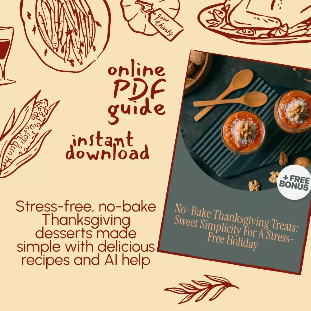 No-Bake Thanksgiving Treats: Sweet Simplicity for a Stress-Free Holiday | Easy No-Bake Thanksgiving Desserts Guide | Digital Download eBook for Effortless Holiday Entertaining