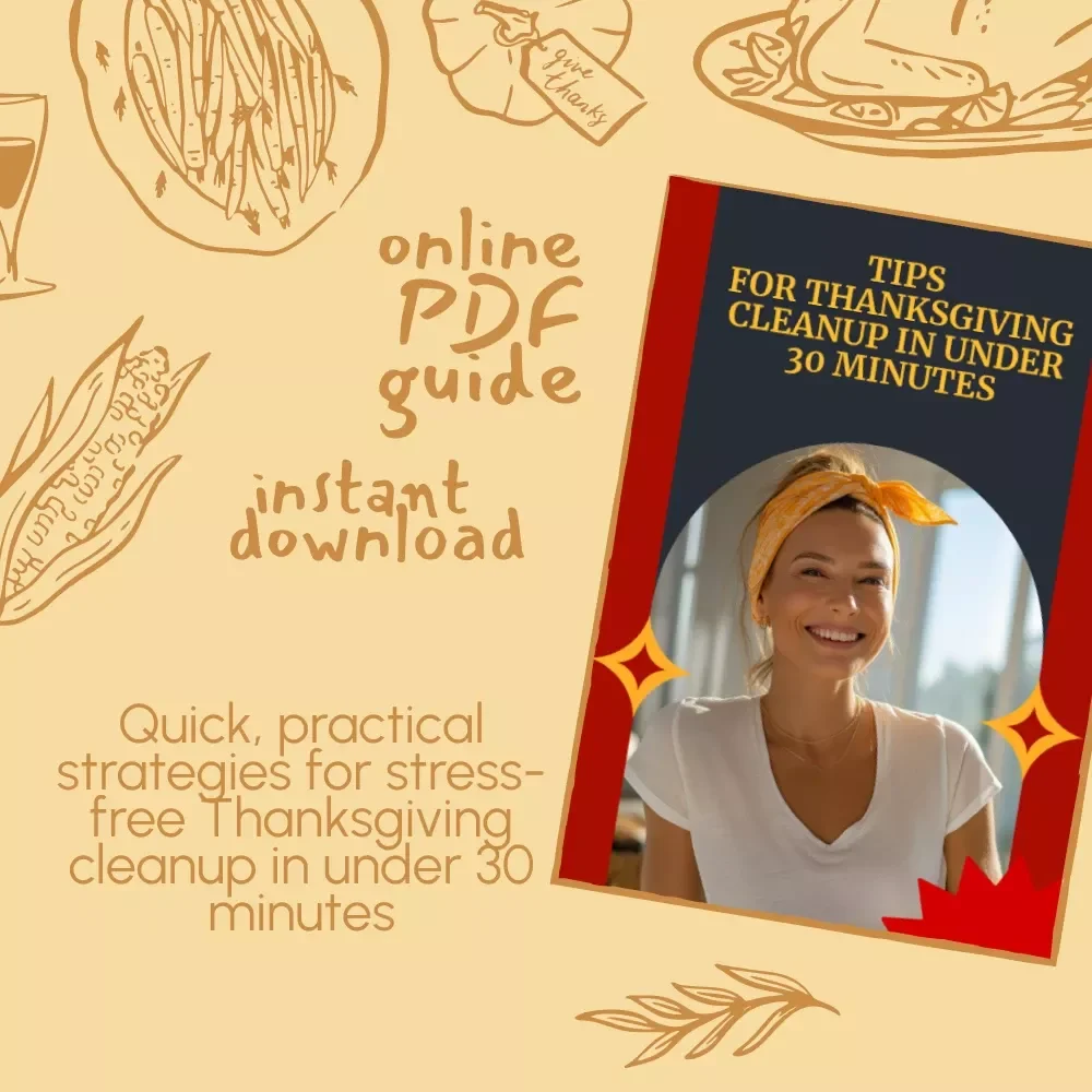 Tips for Thanksgiving Cleanup in Under 30 Minutes | Digital Download Guide for Stress-Free Holiday Hosting